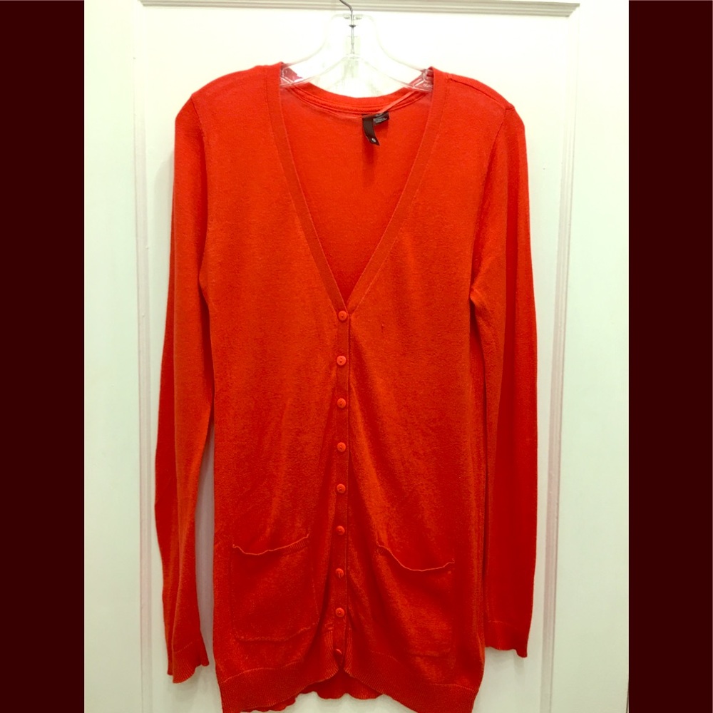 Rust Orange Cardigan